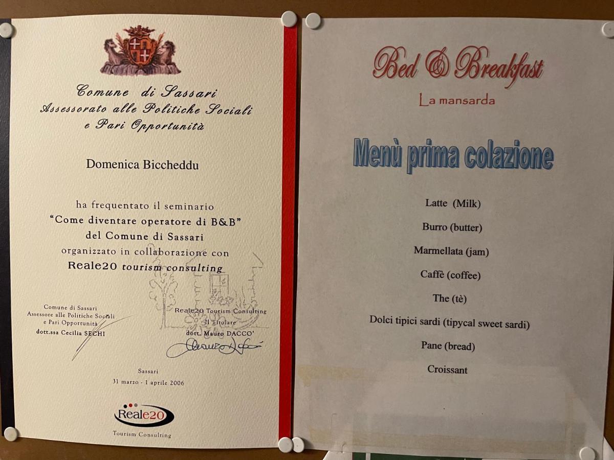 Bed and Breakfast La Mansarda Biancareddu Екстер'єр фото